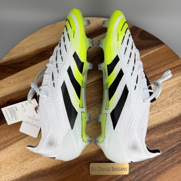 Adidas Predator Elite FG Soccer Cleats Men\'s Size 12 White Lucid Lemon JI1082 main image 7